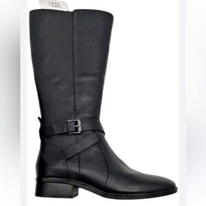 NEW Naturalizer Rena Black Leather Knee-High Riding Boots shoes Size 8.5